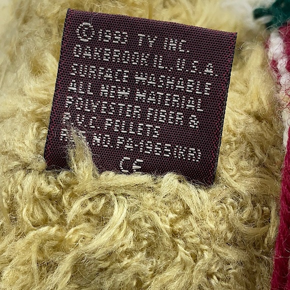 Ty 1993 Retired Attic Treasures Heartly Jointed Light Brown Teddy Bear - Picture 6 of 9